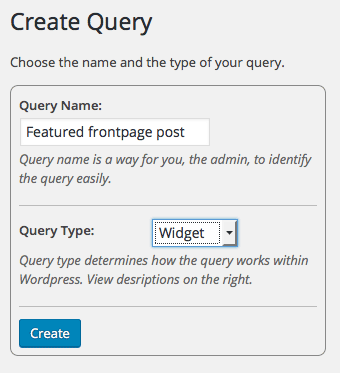 Create query