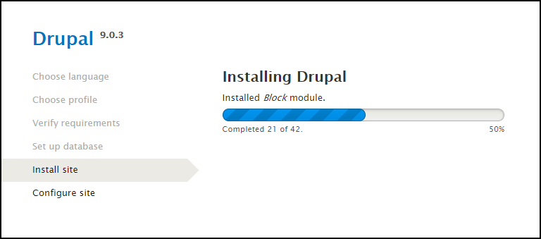 Drupal 9 installation 3